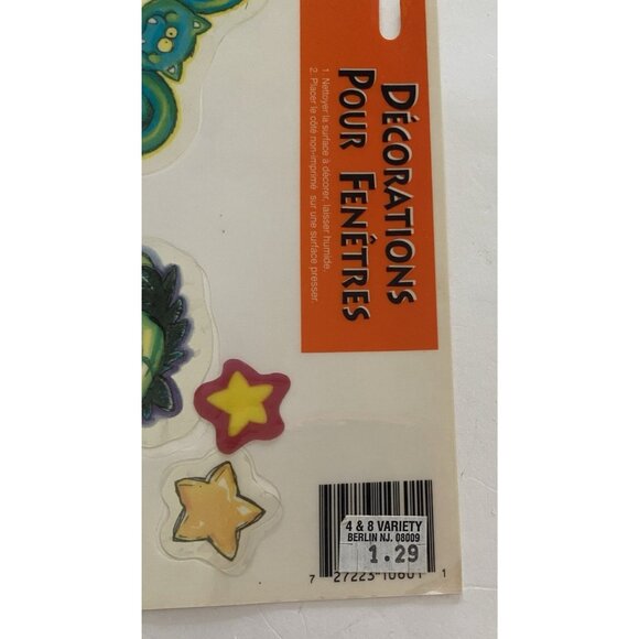 Vtg Fall Halloween Vinyl Window Clings Lot 5 Pumpkin Witch Cat Ghost Decor - Picture 15 of 16